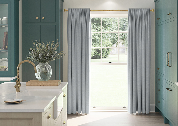 Delicate Chevron, Dark Blue - Made to Measure Curtains - Image 3